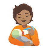 Google(Android) Person Feeding Baby: Medium Skin Tone Emoji