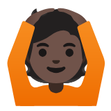 Google(Android) Person Gesturing Ok: Dark Skin Tone Emoji