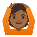 Google(Android) Person Gesturing Ok: Medium-Dark Skin Tone Emoji