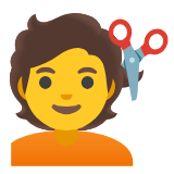 Google(Android) Person Getting Haircut Emoji