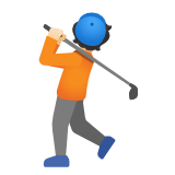 Google(Android) Person Golfing: Light Skin Tone Emoji