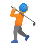 Google(Android) Person Golfing: Medium-Light Skin Tone Emoji