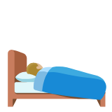 Google(Android) Person In Bed: Medium-Light Skin Tone Emoji