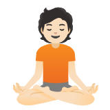 Google(Android) Person In Lotus Position: Light Skin Tone Emoji