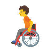 Google(Android) Person In Manual Wheelchair Emoji