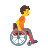 Google(Android) Person In Manual Wheelchair Facing Right Emoji