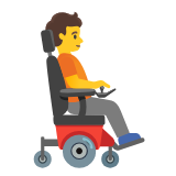 Google(Android) Person In Motorized Wheelchair Facing Right Emoji