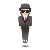 Google(Android) Person In Suit Levitating: Light Skin Tone Emoji