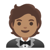 Google(Android) Person In Tuxedo: Medium Skin Tone Emoji