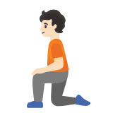 Google(Android) Person Kneeling: Light Skin Tone Emoji