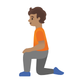 Google(Android) Person Kneeling: Medium Skin Tone Emoji