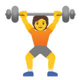 Google(Android) Person Lifting Weights Emoji