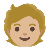 Google(Android) Person: Medium-Light Skin Tone Emoji