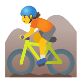 Google(Android) Person Mountain Biking Emoji