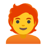 Google(Android) Person: Red Hair Emoji