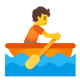 Google(Android) Person Rowing Boat Emoji