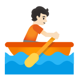 Google(Android) Person Rowing Boat: Light Skin Tone Emoji