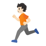 Google(Android) Person Running: Light Skin Tone Emoji