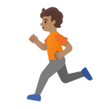 Google(Android) Person Running: Medium Skin Tone Emoji