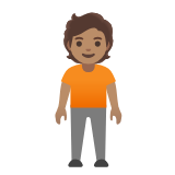 Google(Android) Person Standing: Medium Skin Tone Emoji