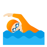 Google(Android) Person Swimming: Light Skin Tone Emoji