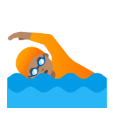 Google(Android) Person Swimming: Medium Skin Tone Emoji