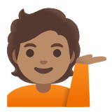 Google(Android) Person Tipping Hand: Medium Skin Tone Emoji