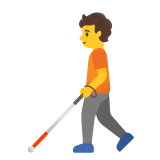 Google(Android) Person With White Cane Emoji