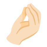 Google(Android) Pinched Fingers: Light Skin Tone Emoji