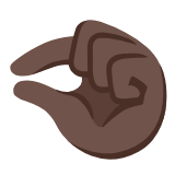 Google(Android) Pinching Hand: Dark Skin Tone Emoji