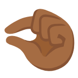 Google(Android) Pinching Hand: Medium-Dark Skin Tone Emoji