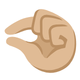 Google(Android) Pinching Hand: Medium-Light Skin Tone Emoji