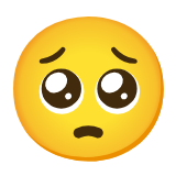 Google(Android) Pleading Face Emoji