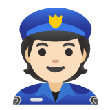 Google(Android) Police Officer: Light Skin Tone Emoji