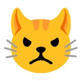 Google(Android) Pouting Cat Emoji