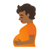 Google(Android) Pregnant Person: Medium-Dark Skin Tone Emoji