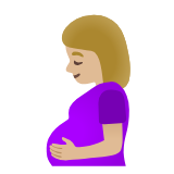 Google(Android) Pregnant Woman: Medium-Light Skin Tone Emoji