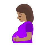 Google(Android) Pregnant Woman: Medium Skin Tone Emoji