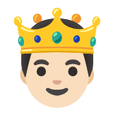 Google(Android) Prince: Light Skin Tone Emoji