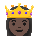 Google(Android) Princess: Dark Skin Tone Emoji