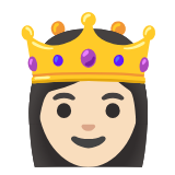 Google(Android) Princess: Light Skin Tone Emoji