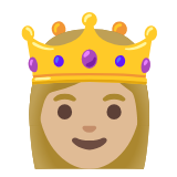 Google(Android) Princess: Medium-Light Skin Tone Emoji