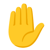 Google(Android) Raised Hand Emoji