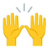 Google(Android) Raising Hands Emoji