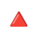 Google(Android) Red Triangle Pointed Up Emoji