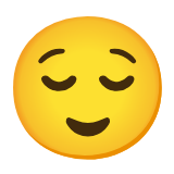 Google(Android) Relieved Face Emoji