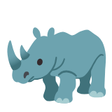 Google(Android) Rhinoceros Emoji