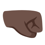 Google(Android) Right-Facing Fist: Dark Skin Tone Emoji