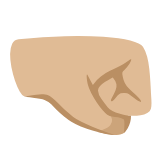 Google(Android) Right-Facing Fist: Medium-Light Skin Tone Emoji