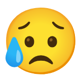 Google(Android) Sad But Relieved Face Emoji